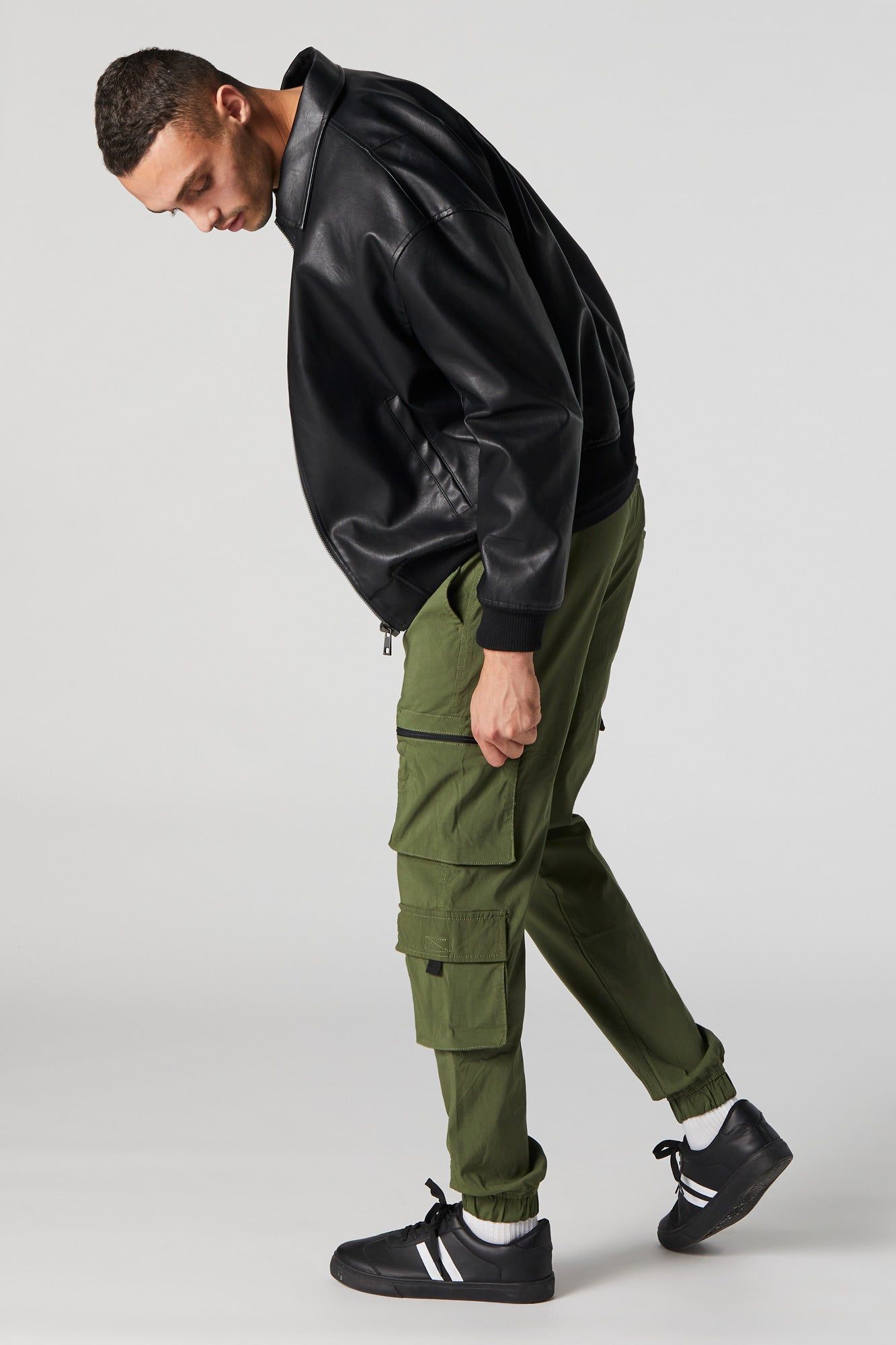 Multi Pocket Green Cargo Jogger sold by Charlotte Russe