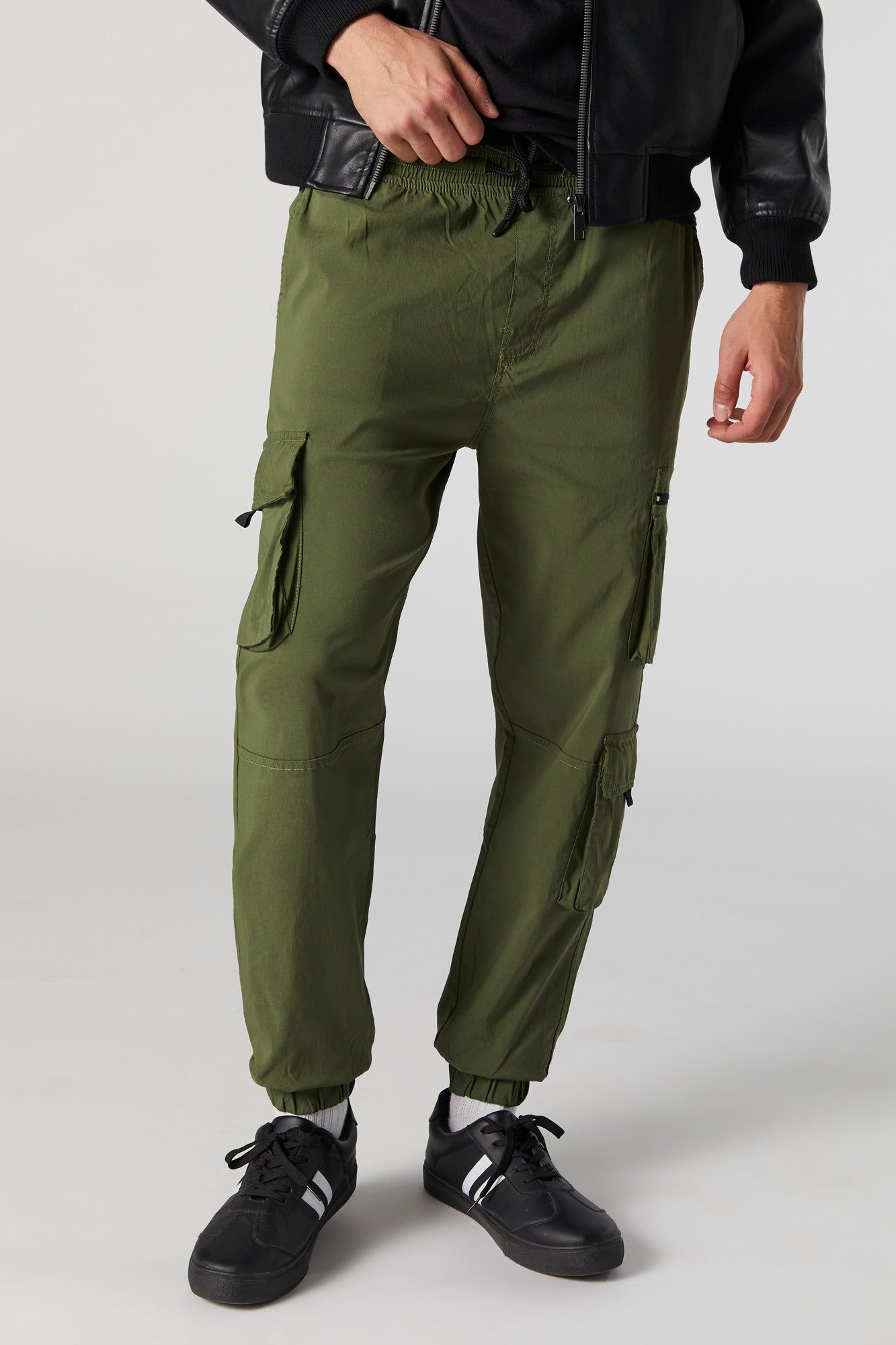 Multi Pocket Green Cargo Jogger sold by Charlotte Russe product image thumbnail 2
