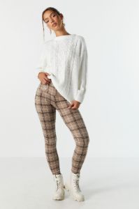 Plaid Button Legging sold by Charlotte Russe