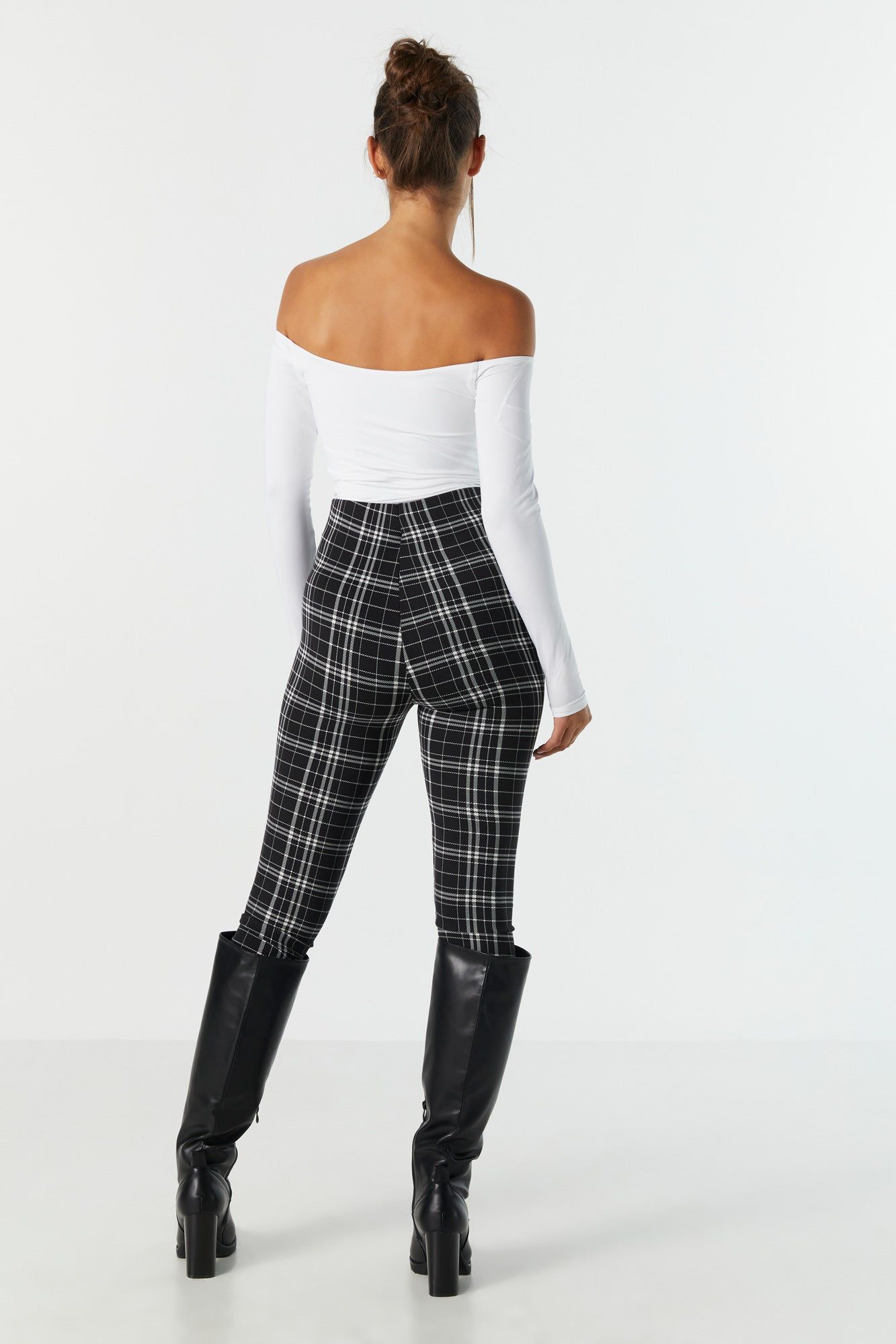 Plaid Button Legging sold by Charlotte Russe product image thumbnail 3