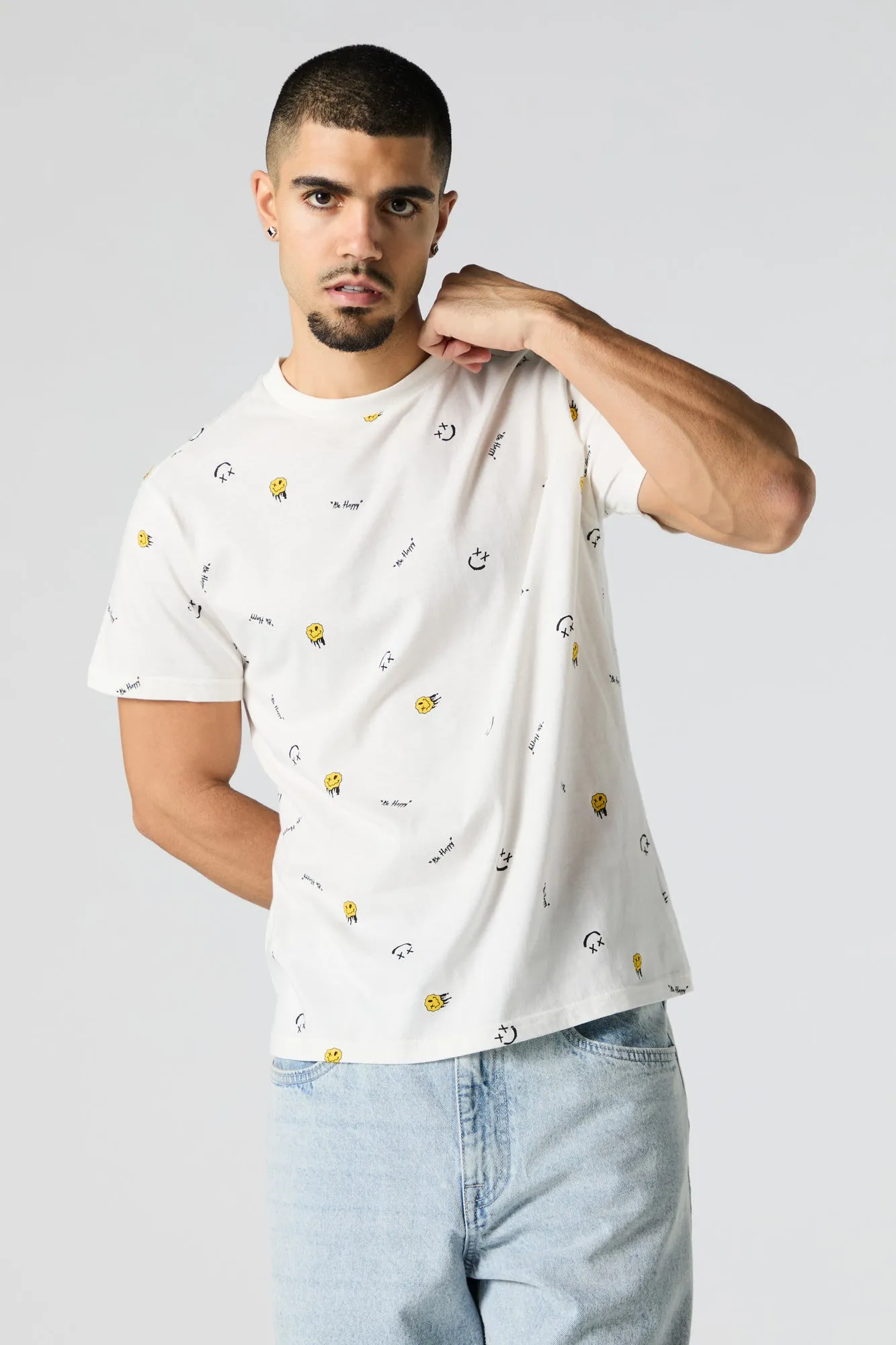 Be Happy Print T-Shirt sold by Charlotte Russe