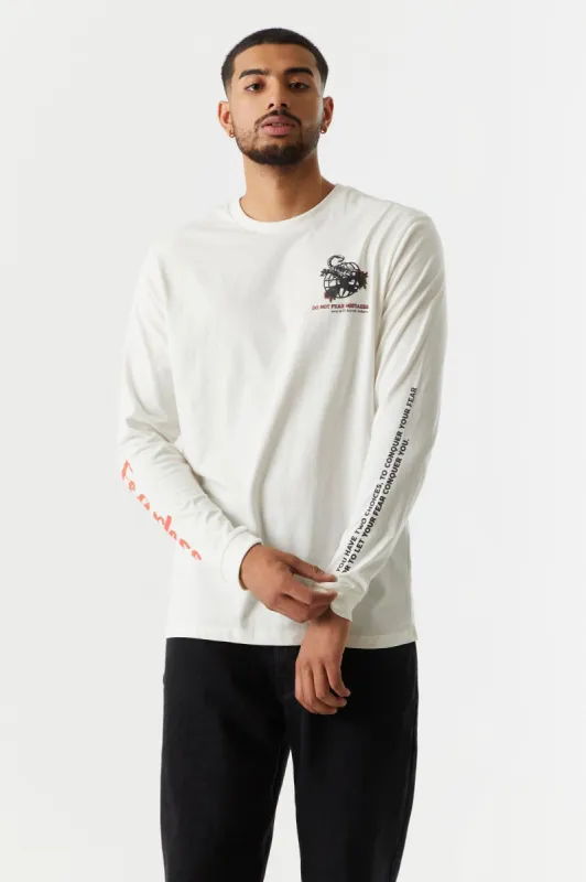 Fearless Graphic Long Sleeve Top sold by Charlotte Russe