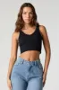 Seamless Ribbed V-Neck Tank with Built-In Bra Cups sold by Charlotte Russe