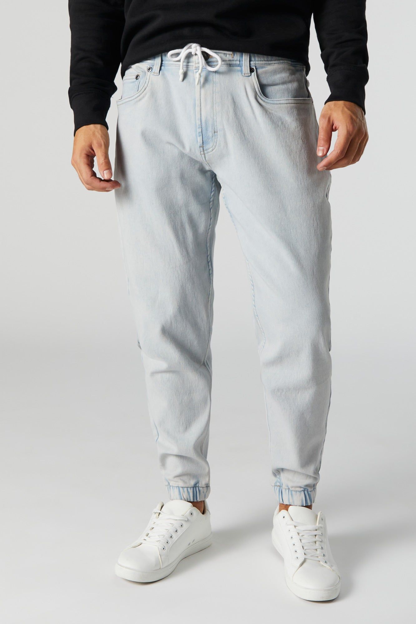 Drawstring Denim Jogger sold by Charlotte Russe