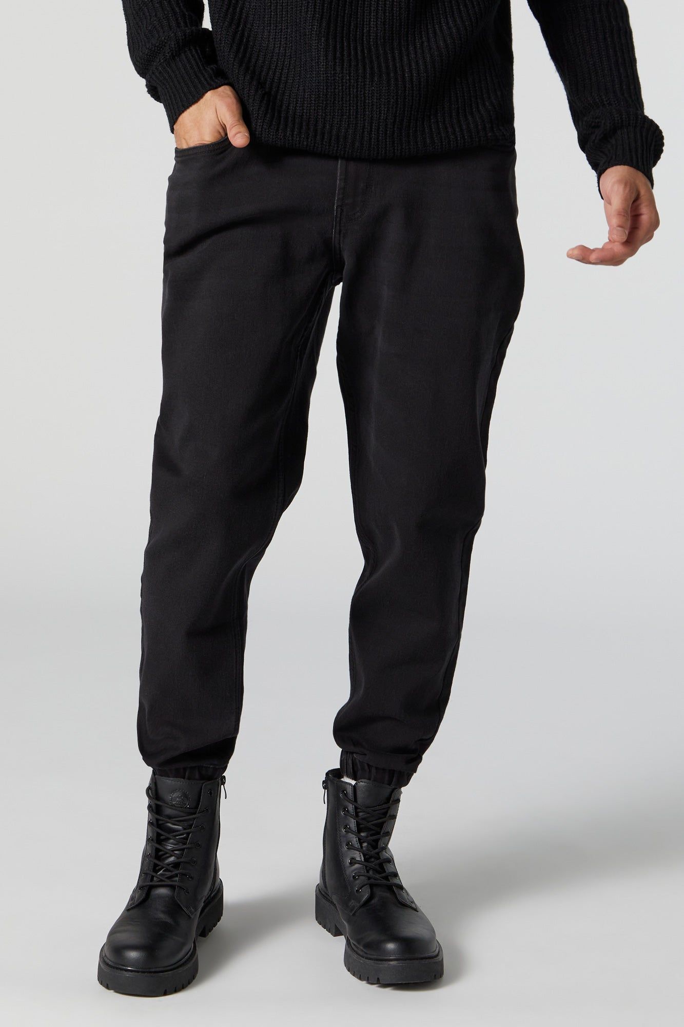 Drawstring Denim Jogger sold by Charlotte Russe product image thumbnail 2