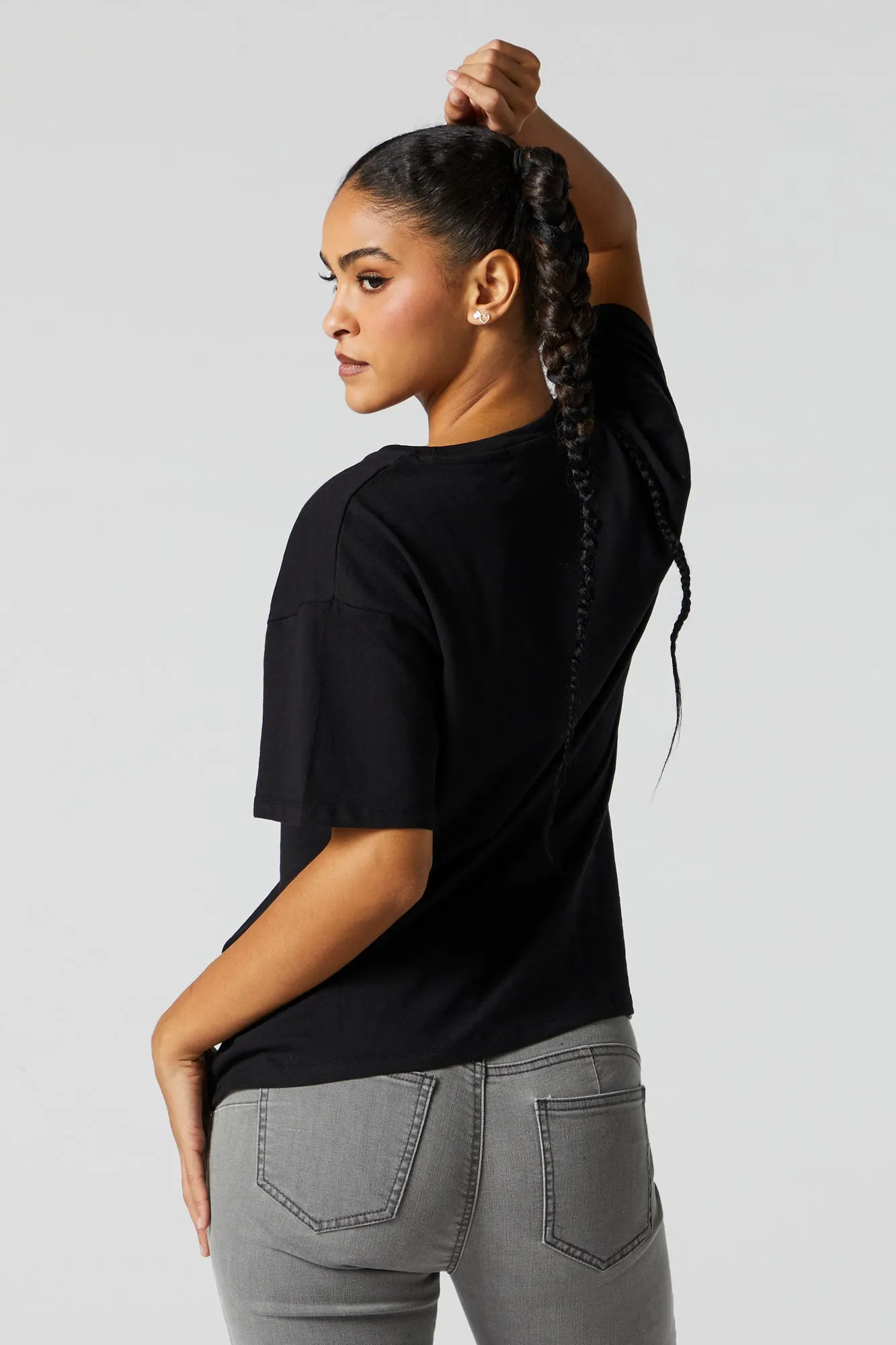 Cosmic Love Graphic Boyfriend T-Shirt sold by Charlotte Russe product image thumbnail 4