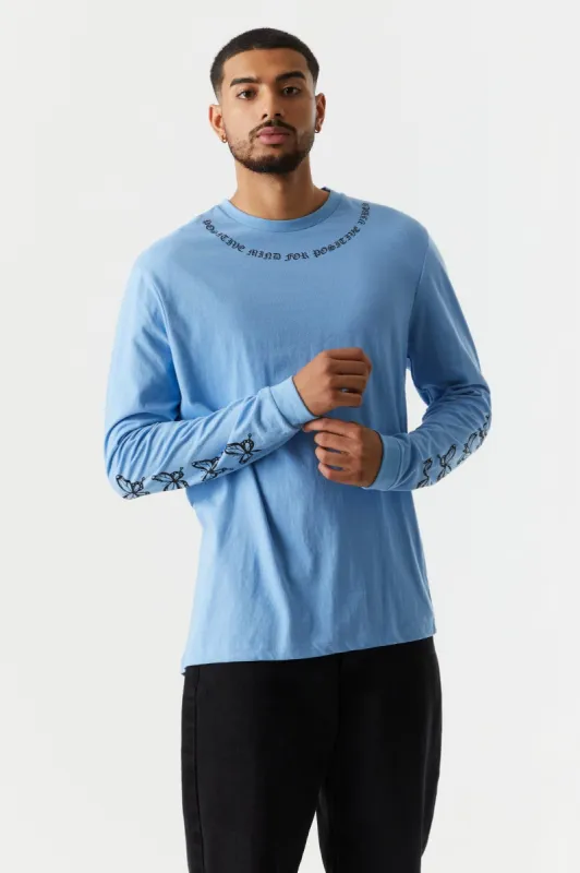 Positive Mind Butterfly Graphic Long Sleeve Top sold by Charlotte Russe