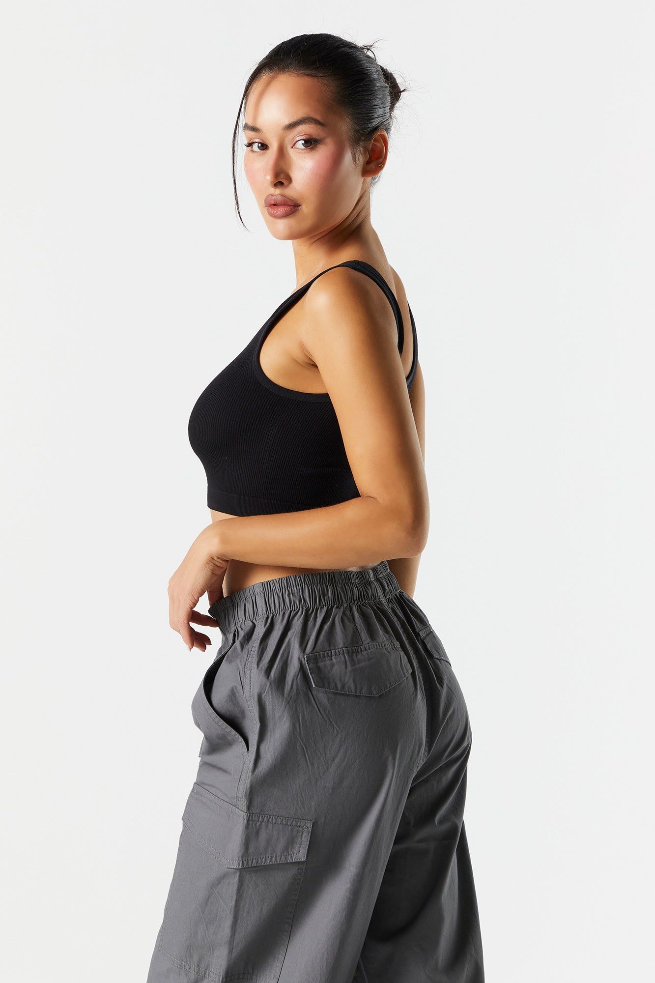 Seamless Square Neck Cropped Tank sold by Charlotte Russe product image thumbnail 2