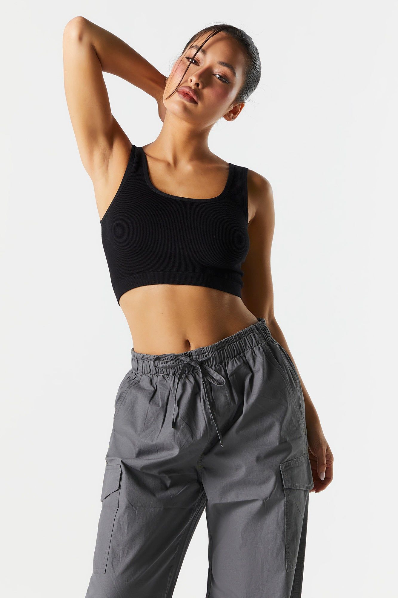 Seamless Square Neck Cropped Tank sold by Charlotte Russe