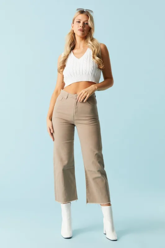 Refuge Crop Wide Leg Jean sold by Charlotte Russe