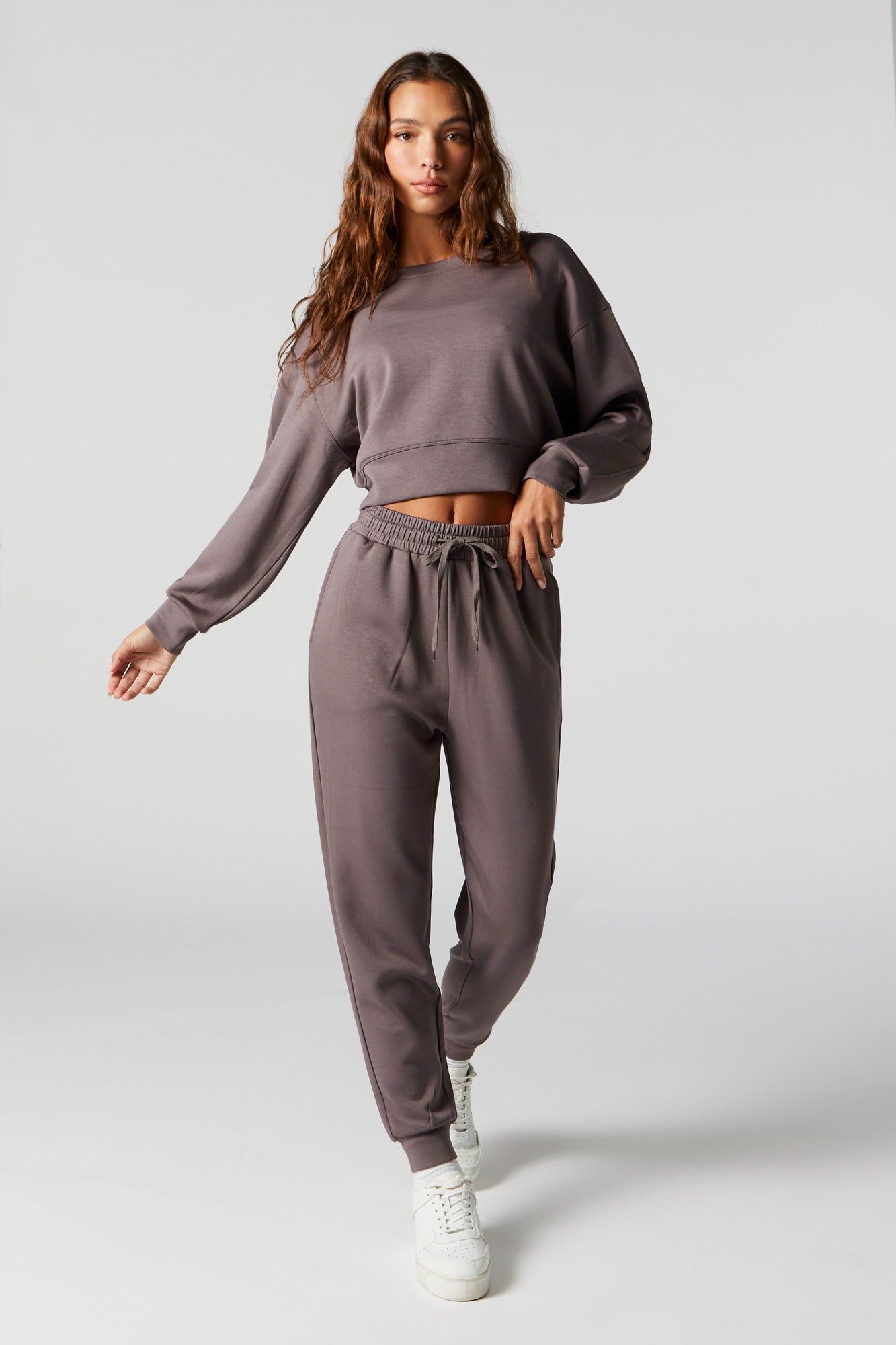 Active Cropped Sweatshirt sold by Charlotte Russe product image thumbnail 3