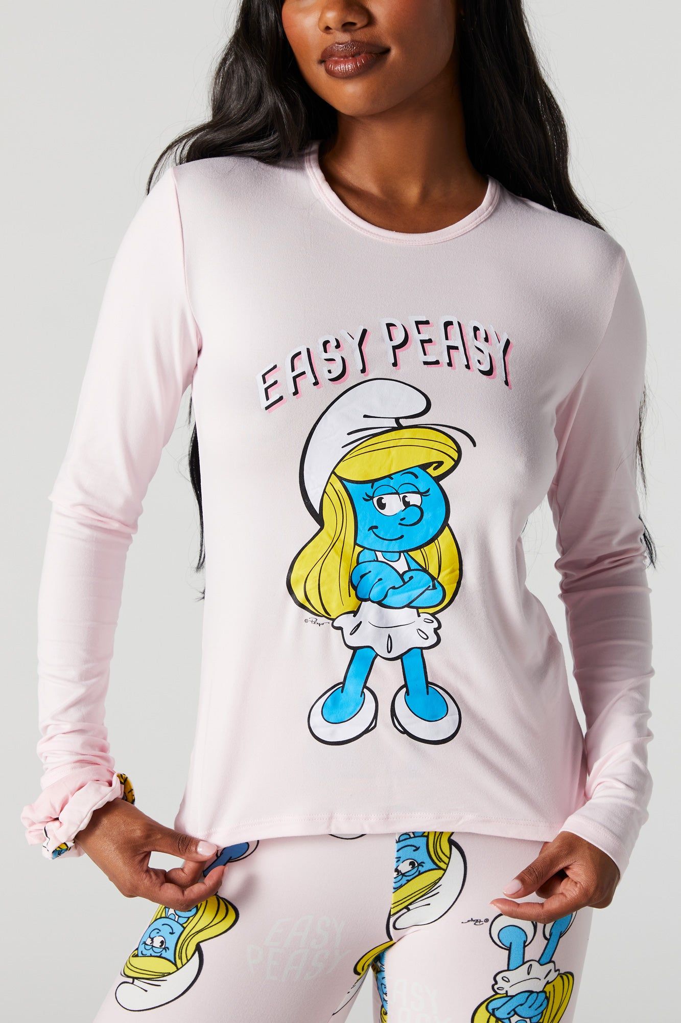 Smurfette Super Soft 2 Piece Pajama Set sold by Charlotte Russe product image thumbnail 6