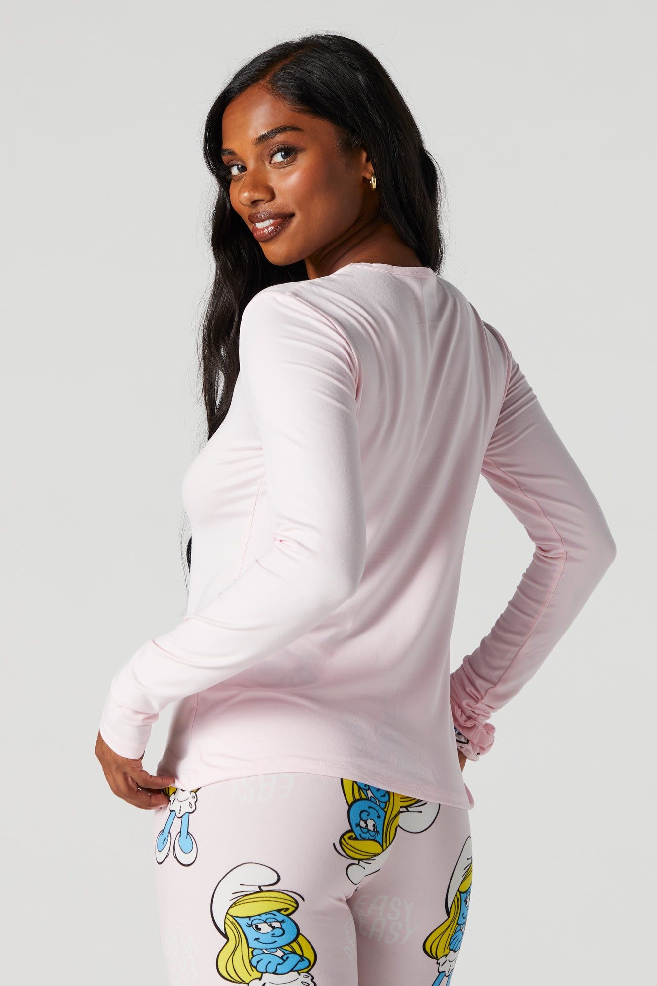 Smurfette Super Soft 2 Piece Pajama Set sold by Charlotte Russe product image thumbnail 3