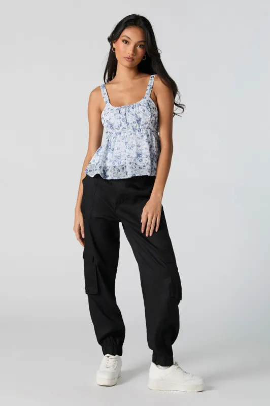 Denim Cargo Jogger sold by Charlotte Russe