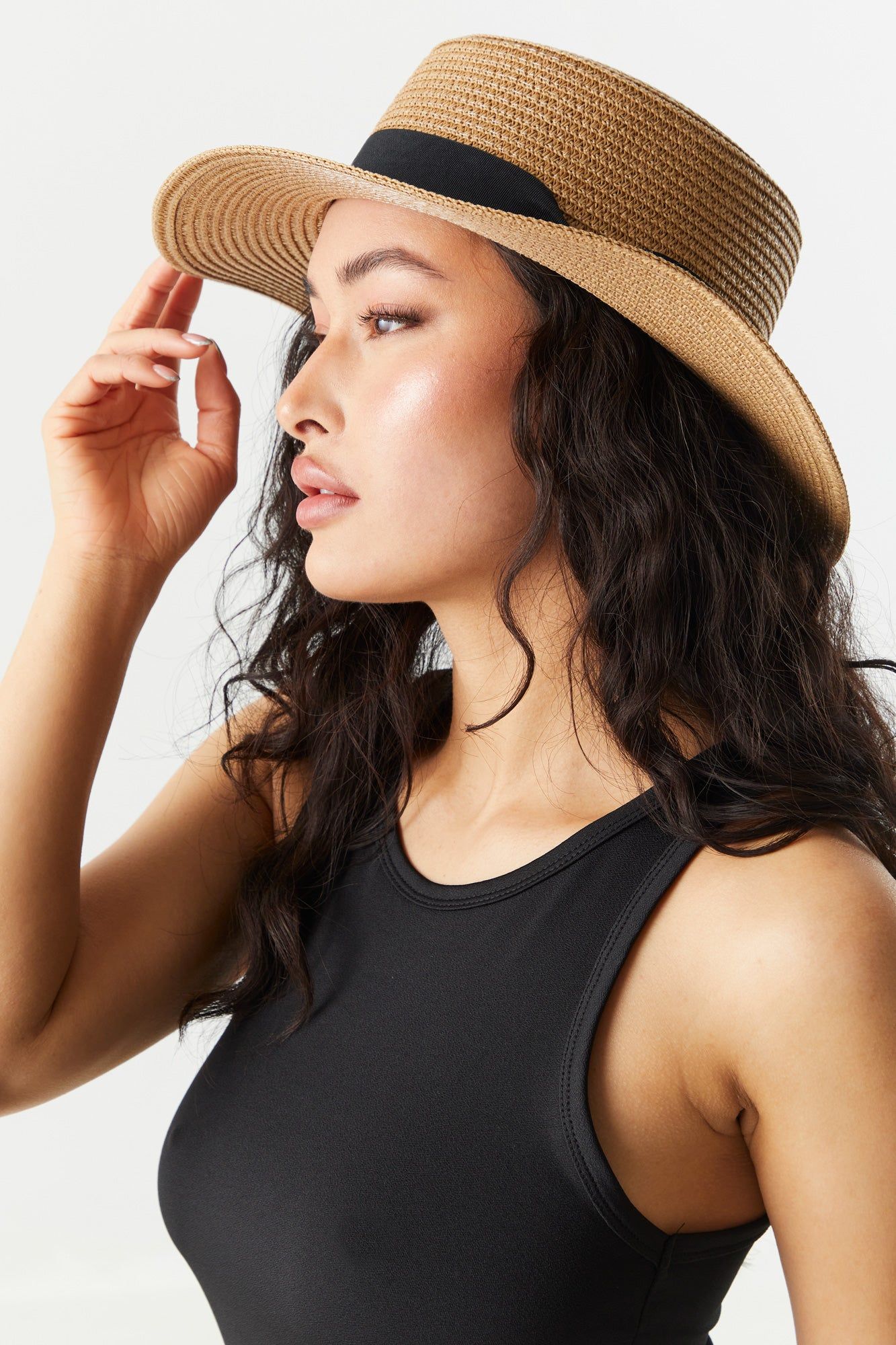 Straw Boater Hat sold by Charlotte Russe