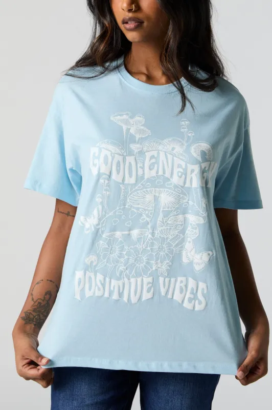 Good Energy Graphic Boyfriend T-Shirt sold by Charlotte Russe