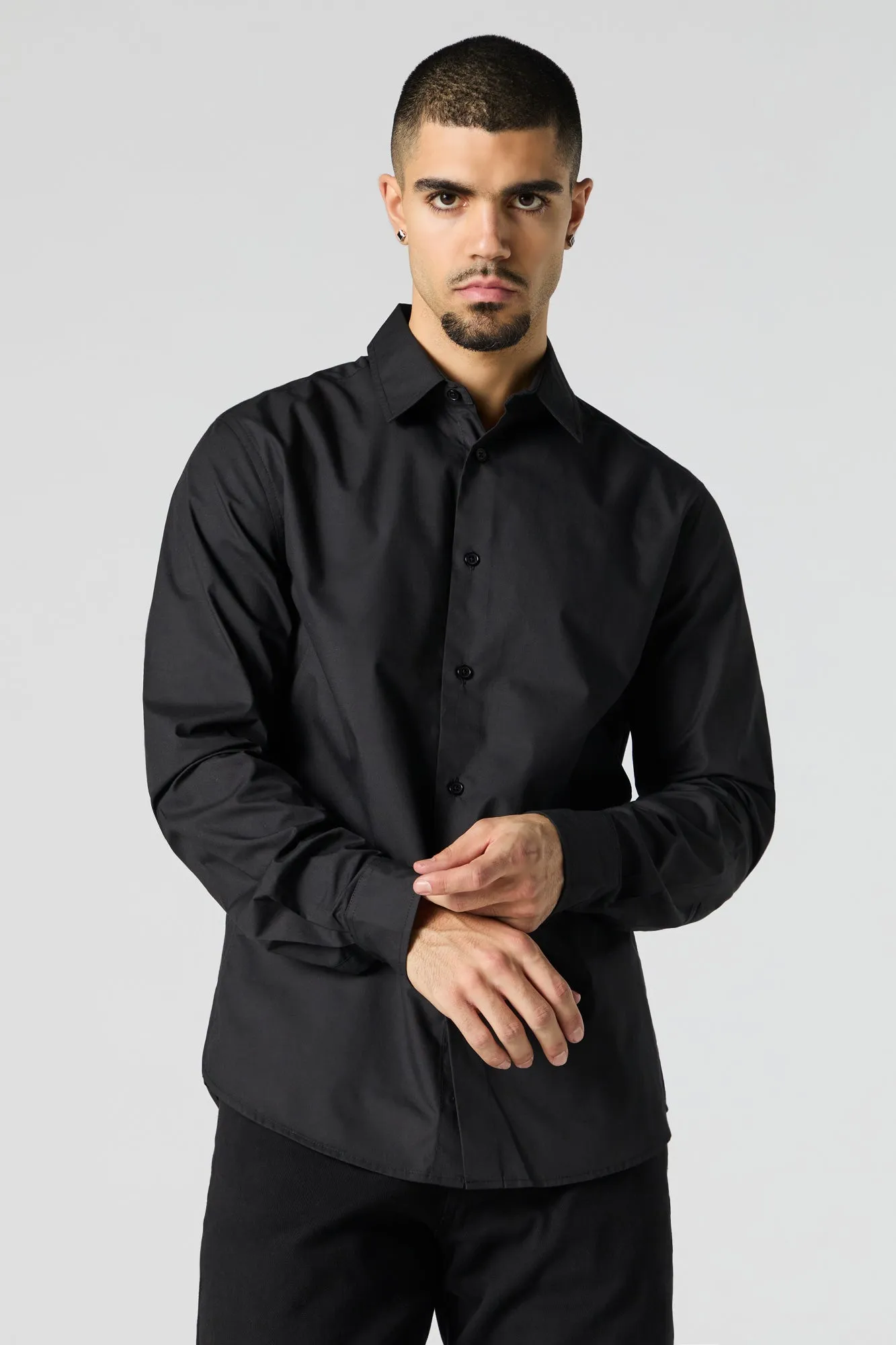 Button-Up Dress Shirt sold by Charlotte Russe