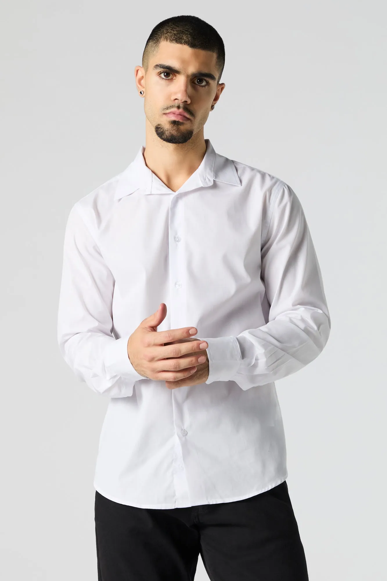 Button-Up Dress Shirt sold by Charlotte Russe product image thumbnail 4