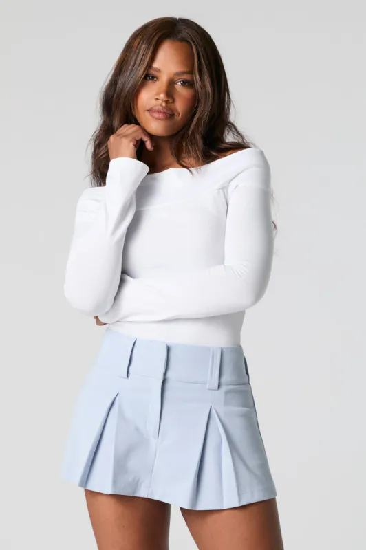 Crepe Pleated Mini Skort sold by Charlotte Russe