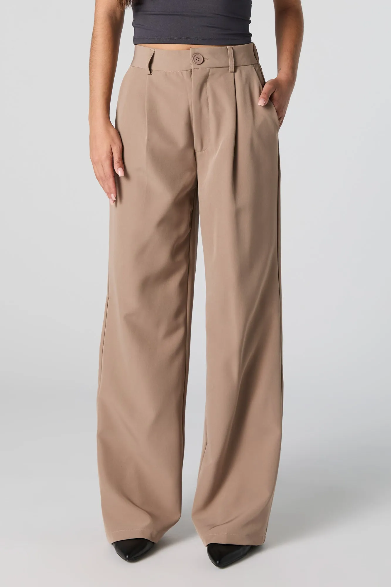 Wide Leg Pleated Trouser sold by Charlotte Russe product image thumbnail 2