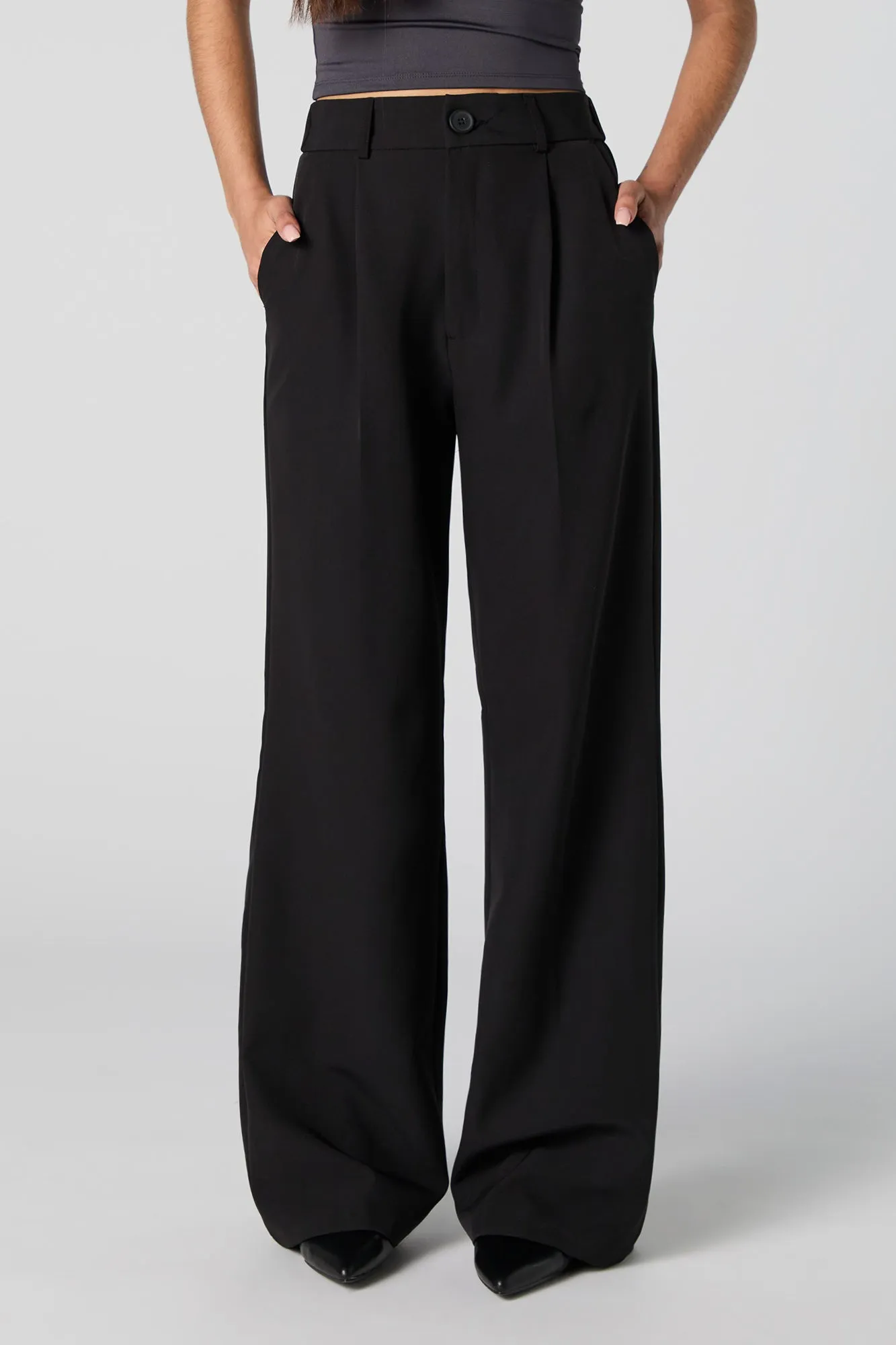 Wide Leg Pleated Trouser sold by Charlotte Russe product image thumbnail 5