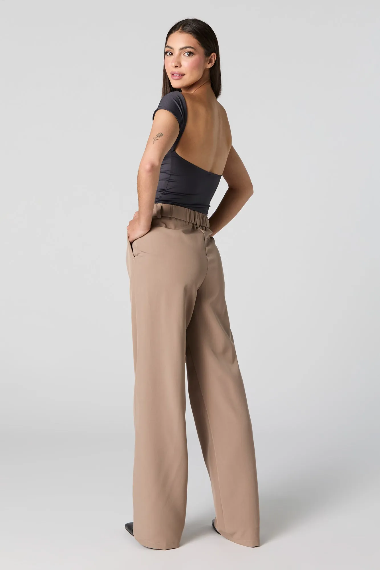 Wide Leg Pleated Trouser sold by Charlotte Russe product image thumbnail 3