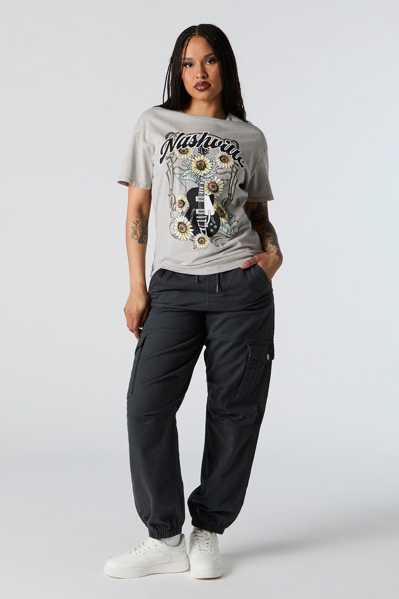 Nashville Washed Boyfriend T-Shirt sold by Charlotte Russe product image thumbnail 3