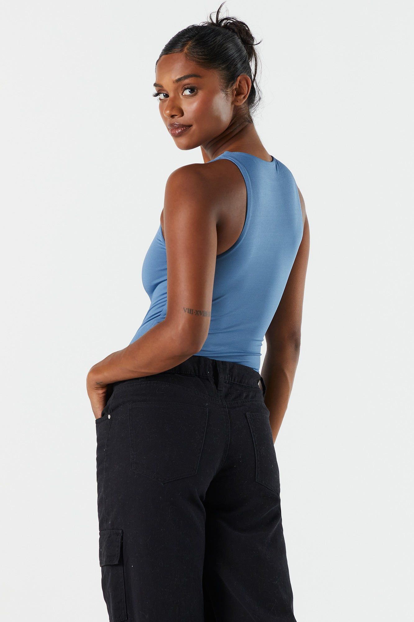 Contour Sleeveless High Neck Bodysuit sold by Charlotte Russe product image thumbnail 2