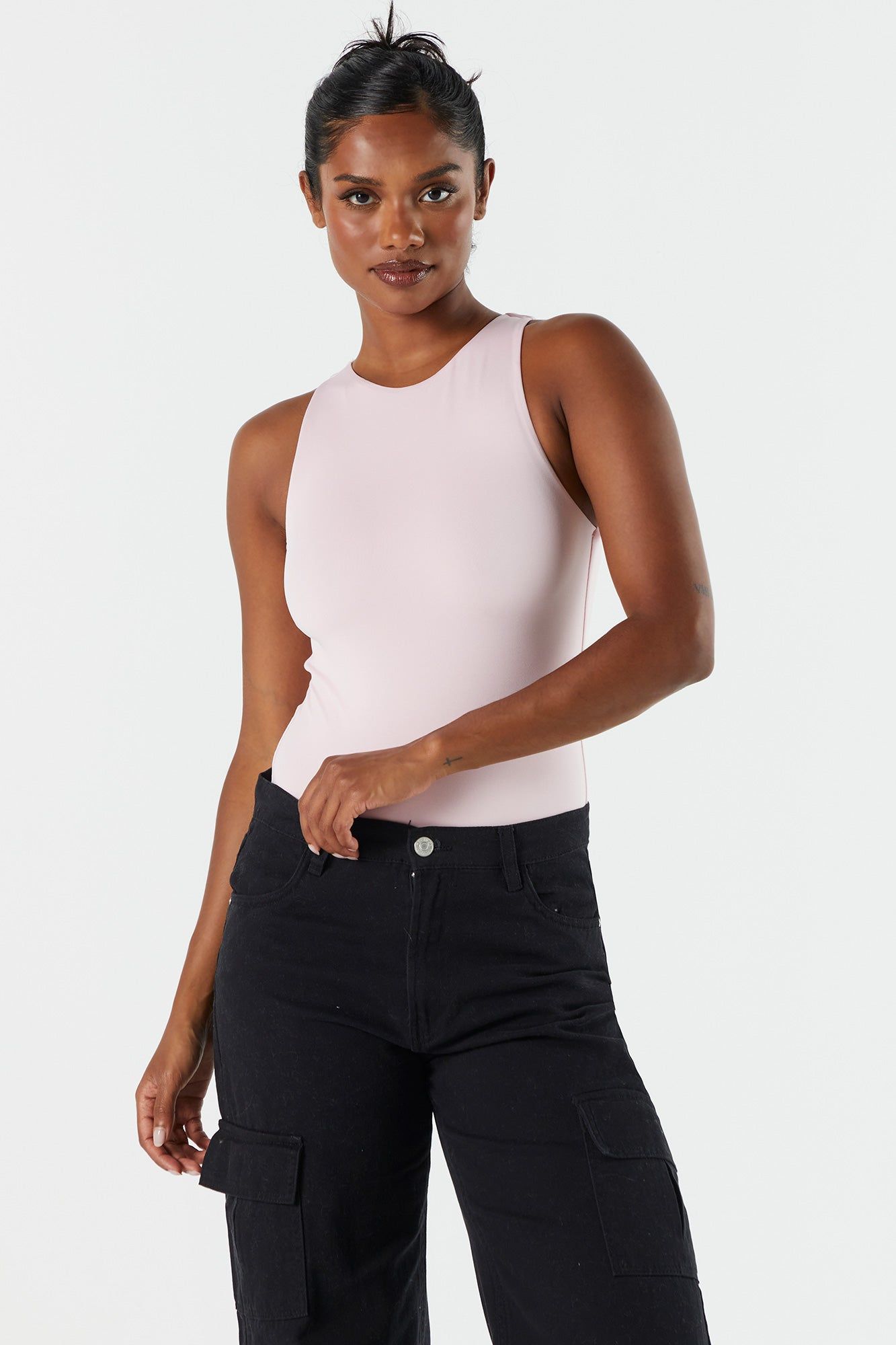 Contour Sleeveless High Neck Bodysuit sold by Charlotte Russe product image thumbnail 11