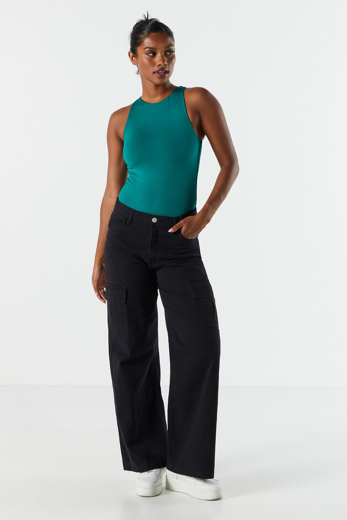 Contour Sleeveless High Neck Bodysuit sold by Charlotte Russe product image thumbnail 10