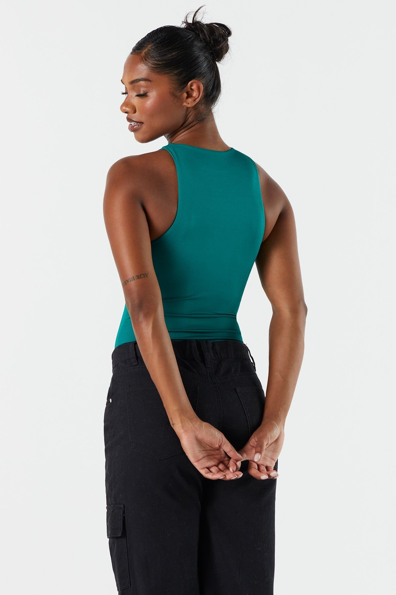Contour Sleeveless High Neck Bodysuit sold by Charlotte Russe product image thumbnail 7
