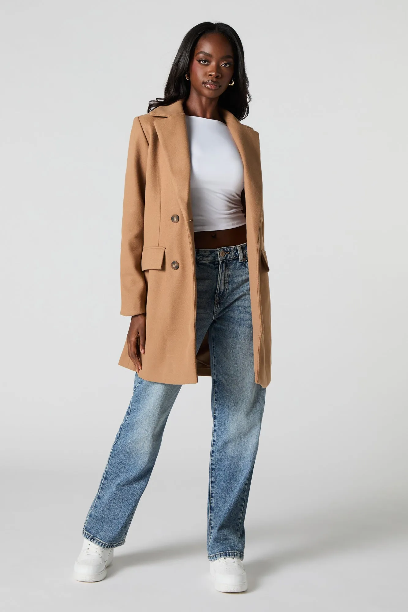 Double Breasted Coat sold by Charlotte Russe product image thumbnail 3