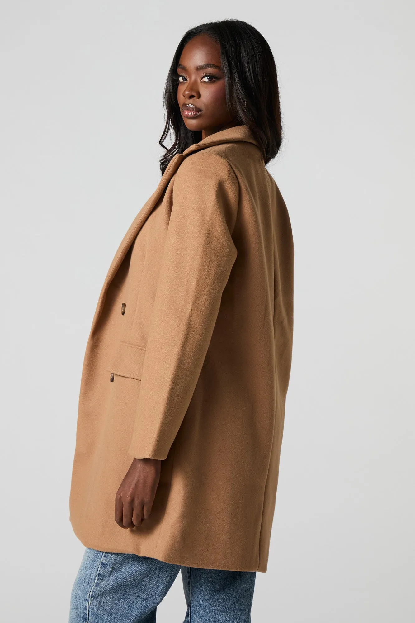 Double Breasted Coat sold by Charlotte Russe product image thumbnail 2