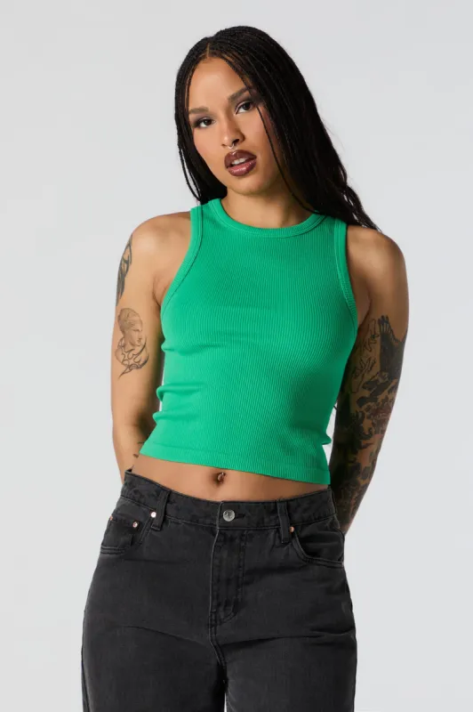 Seamless Ribbed Crewneck Cropped Tank sold by Charlotte Russe