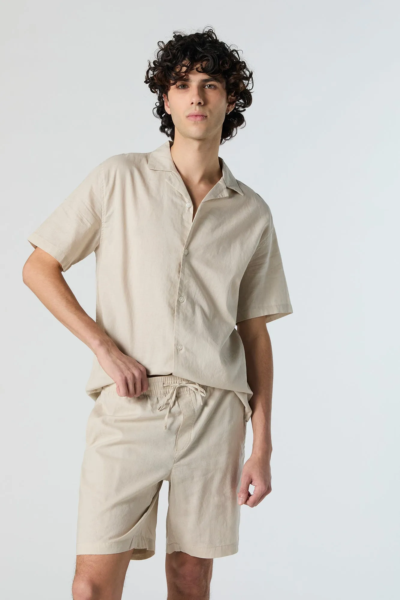 Linen Drawstring Short sold by Charlotte Russe product image thumbnail 2