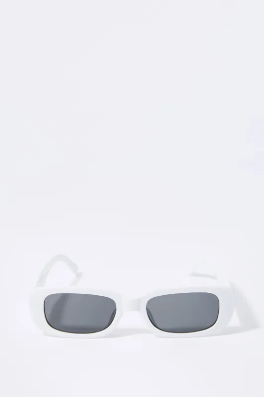 White Rectangle Sunglasses sold by Charlotte Russe