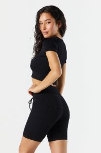 Sommer Ray Seamless Ribbed Active Tie Short sold by Charlotte Russe