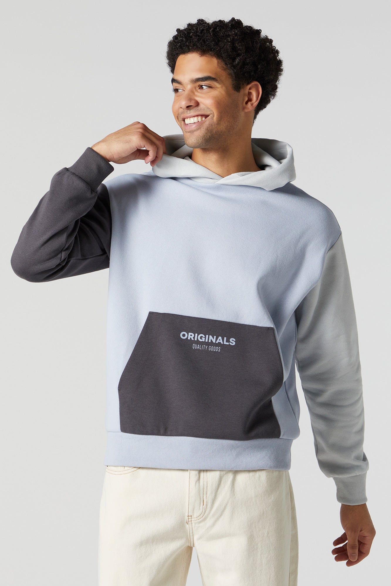 Fleece Originals Graphic Colourblock Hoodie sold by Charlotte Russe