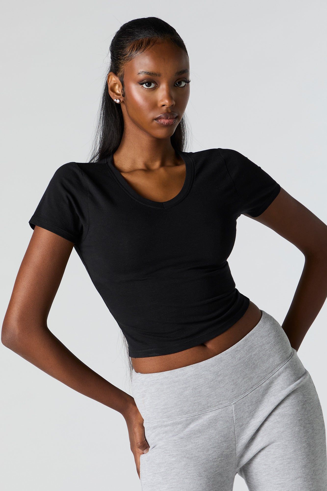 V-Neck Baby T-Shirt sold by Charlotte Russe product image thumbnail 2