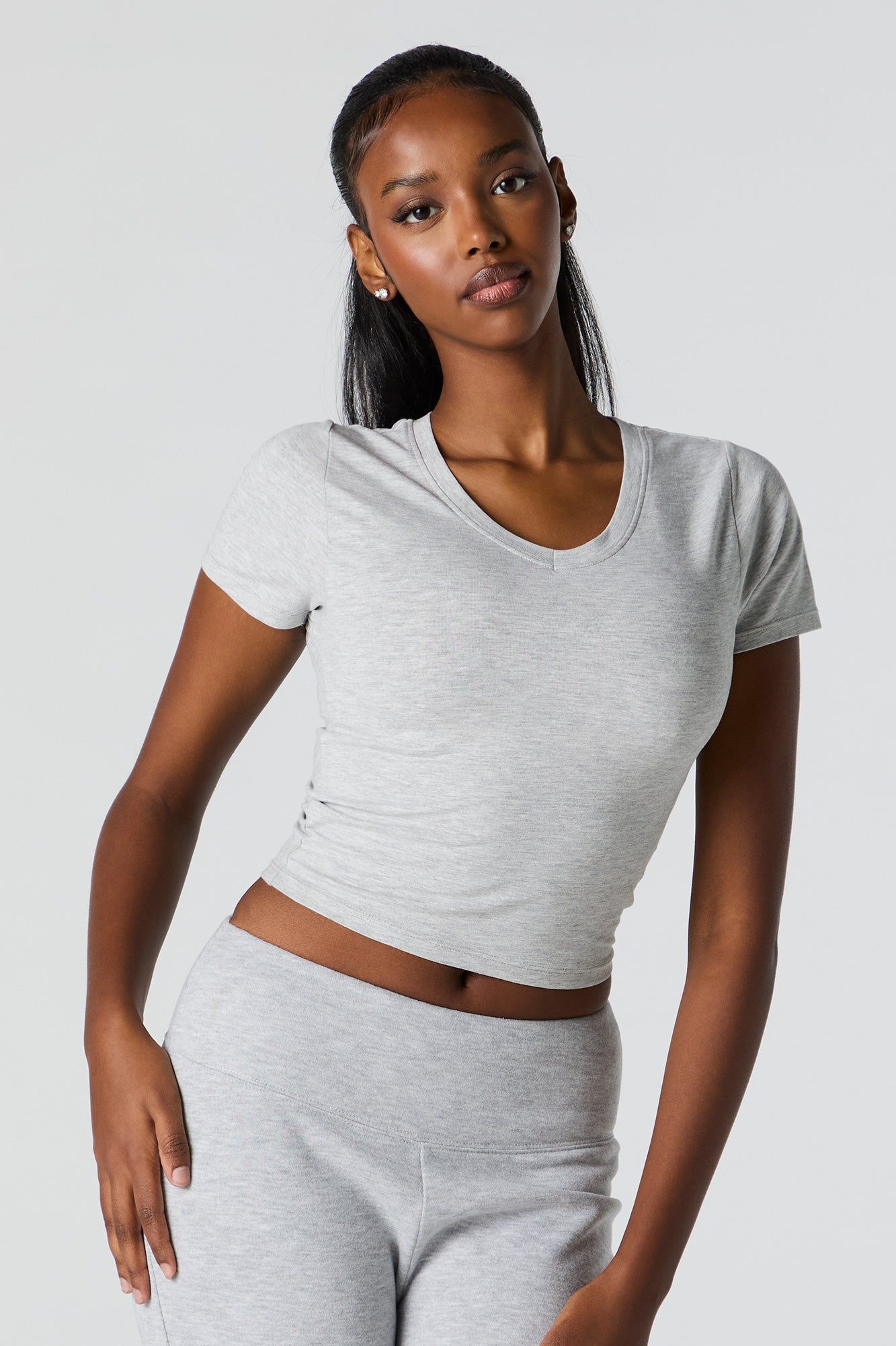 V-Neck Baby T-Shirt sold by Charlotte Russe product image thumbnail 5