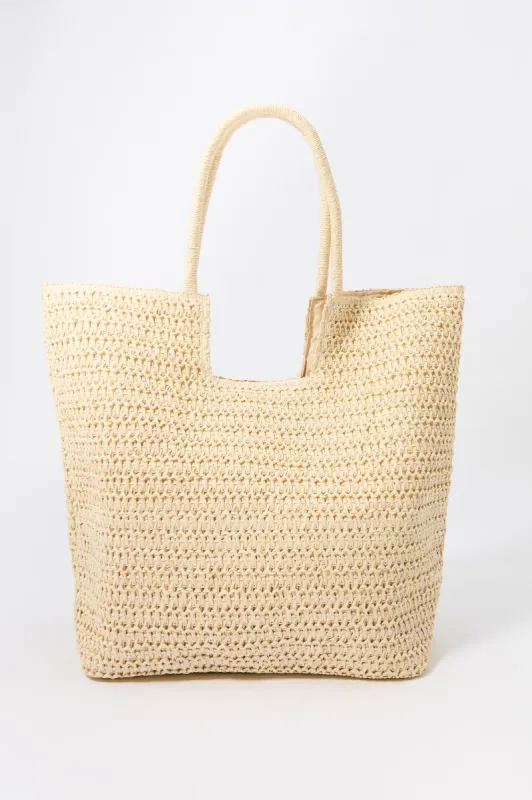 Raffia Tote Bag sold by Charlotte Russe