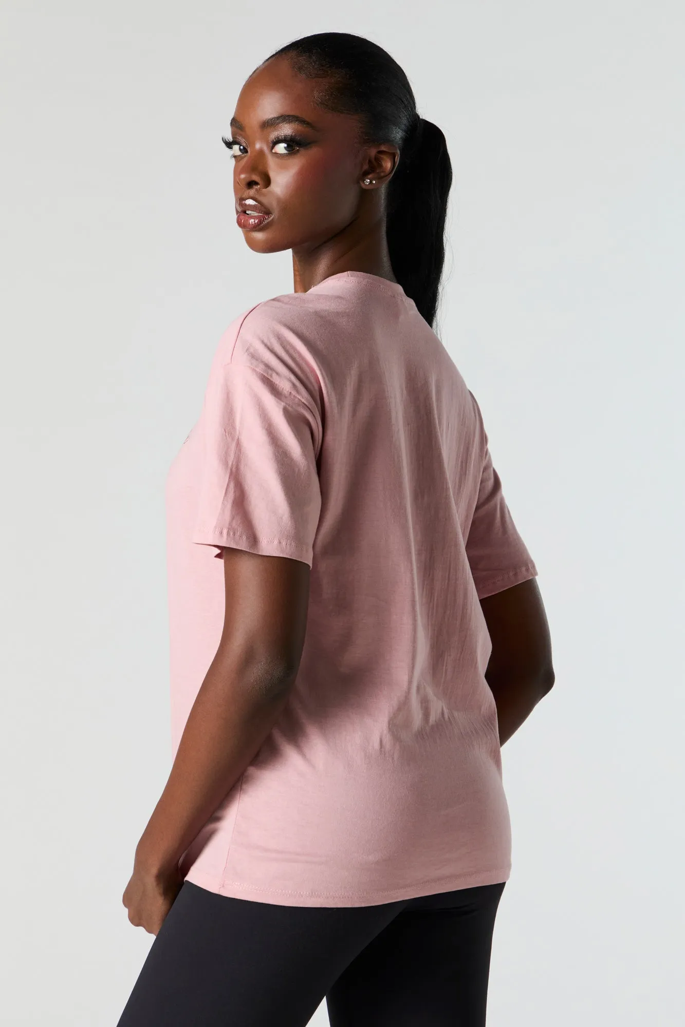 Little Bit Dramatic Graphic Boyfriend T-Shirt sold by Charlotte Russe product image thumbnail 4