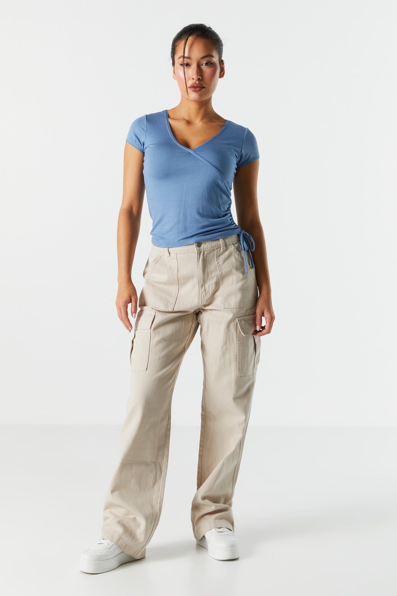 Surplice Drawstring Top sold by Charlotte Russe product image thumbnail 3