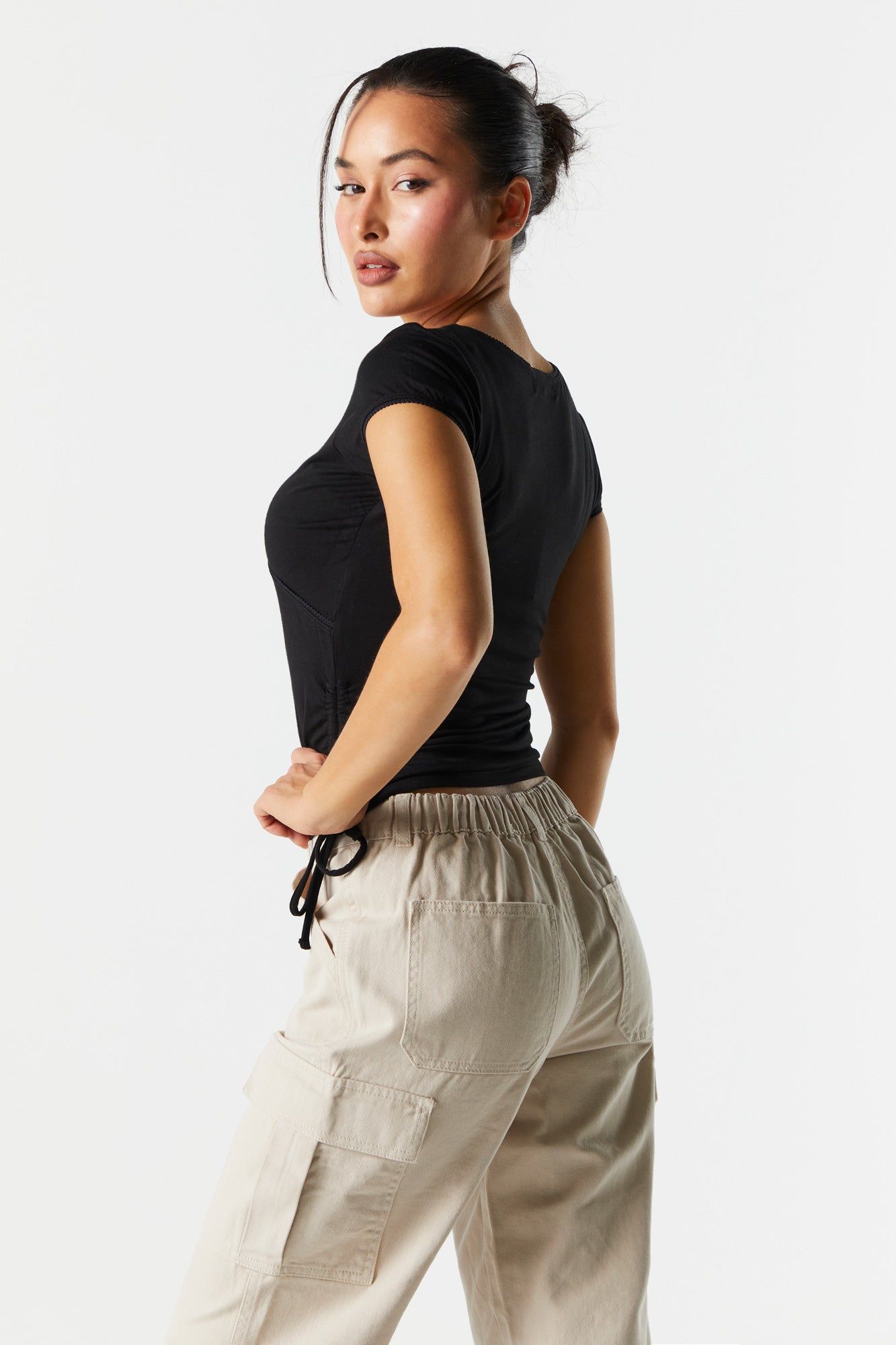 Surplice Drawstring Top sold by Charlotte Russe product image thumbnail 5