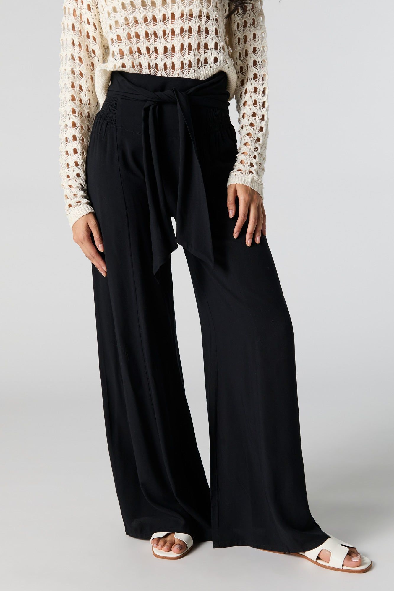 Tie Waist Palazzo Pant sold by Charlotte Russe product image thumbnail 2