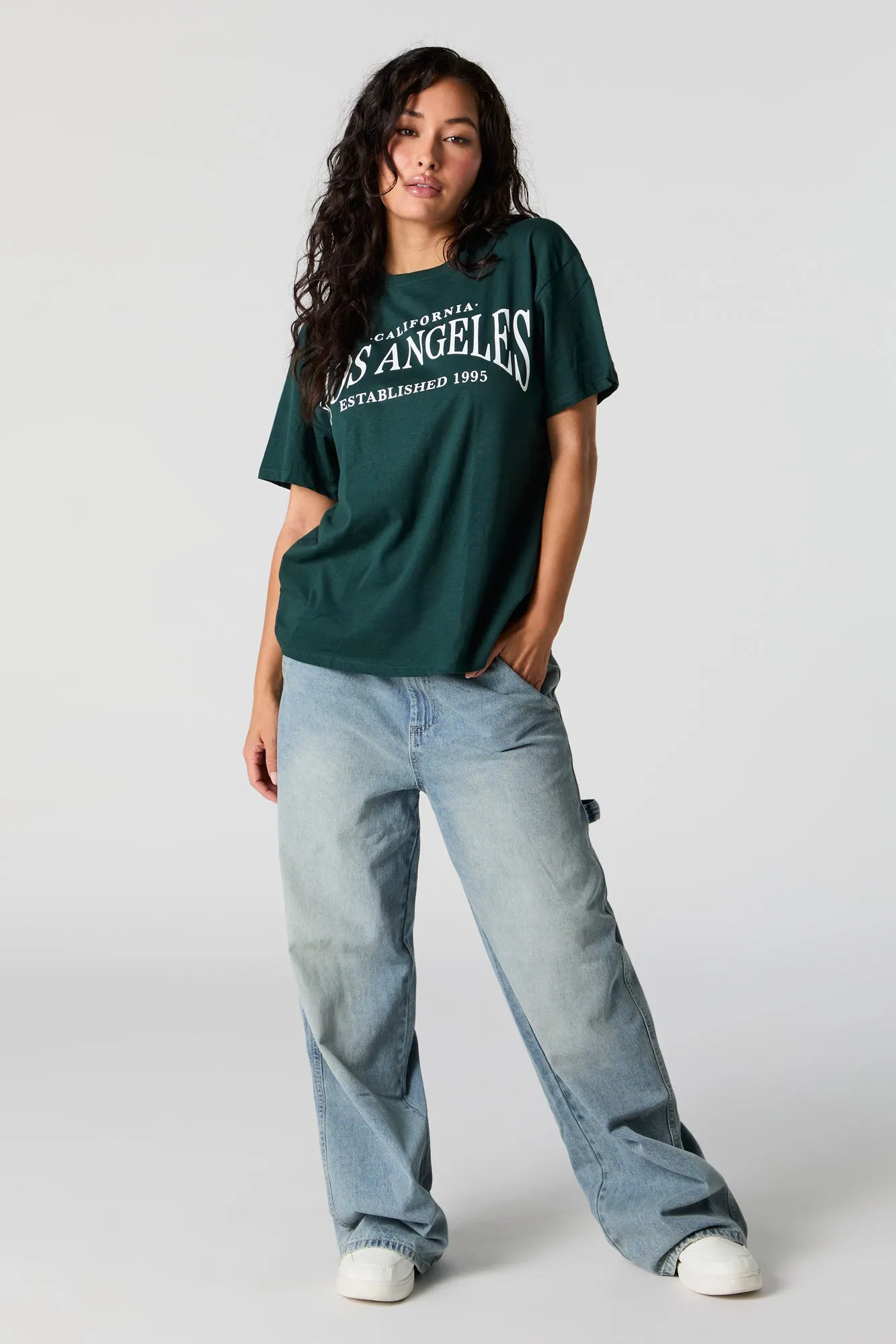 Los Angeles Est 1995 Graphic Boyfriend T-Shirt sold by Charlotte Russe product image thumbnail 2