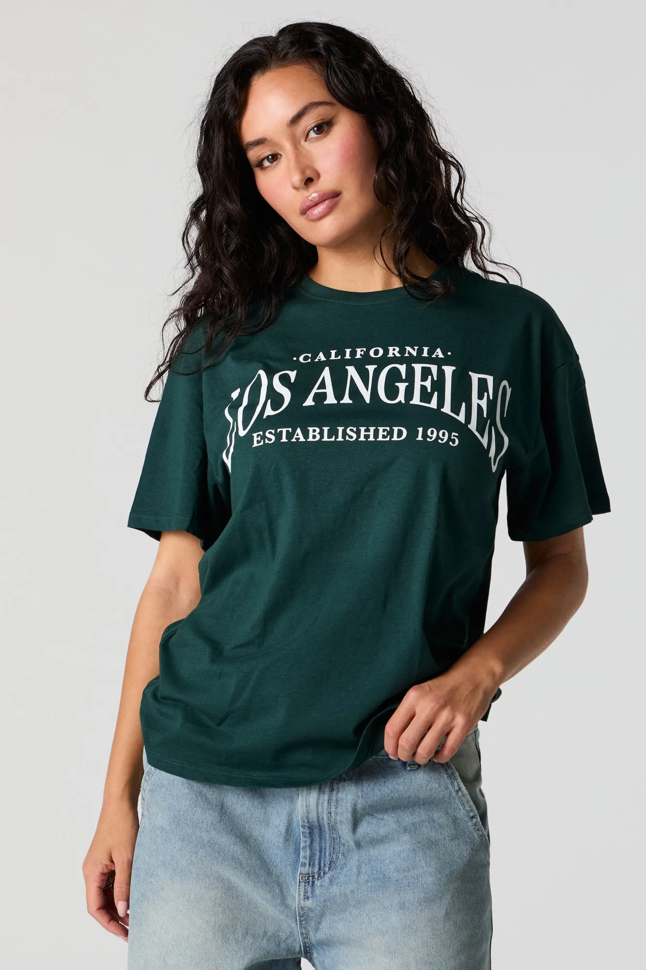 Los Angeles Est 1995 Graphic Boyfriend T-Shirt sold by Charlotte Russe