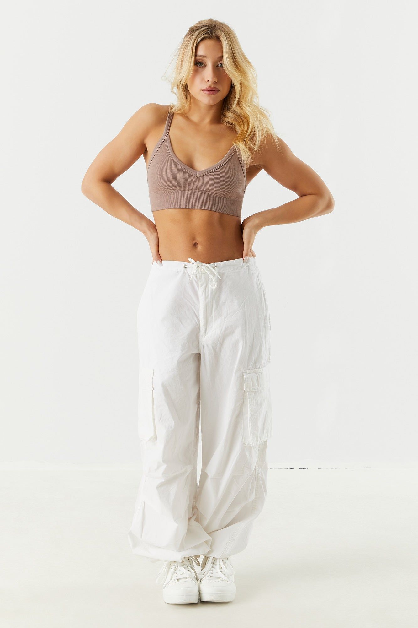 Seamless Ribbed V-Neck Bralette sold by Charlotte Russe product image thumbnail 18