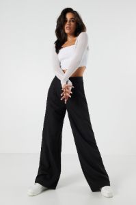 Mesh Corset Cropped Long Sleeve Top sold by Charlotte Russe