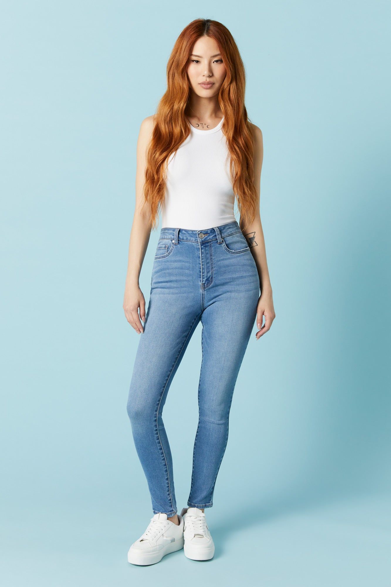 Miami Medium Wash Skinny Jean sold by Charlotte Russe